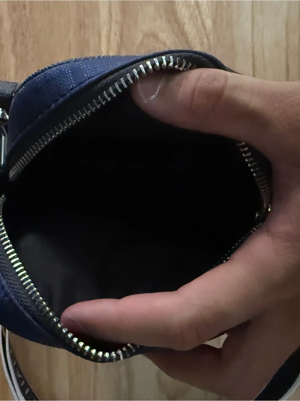 Michael Kors Navy Crossbody Bag with Branded Strap